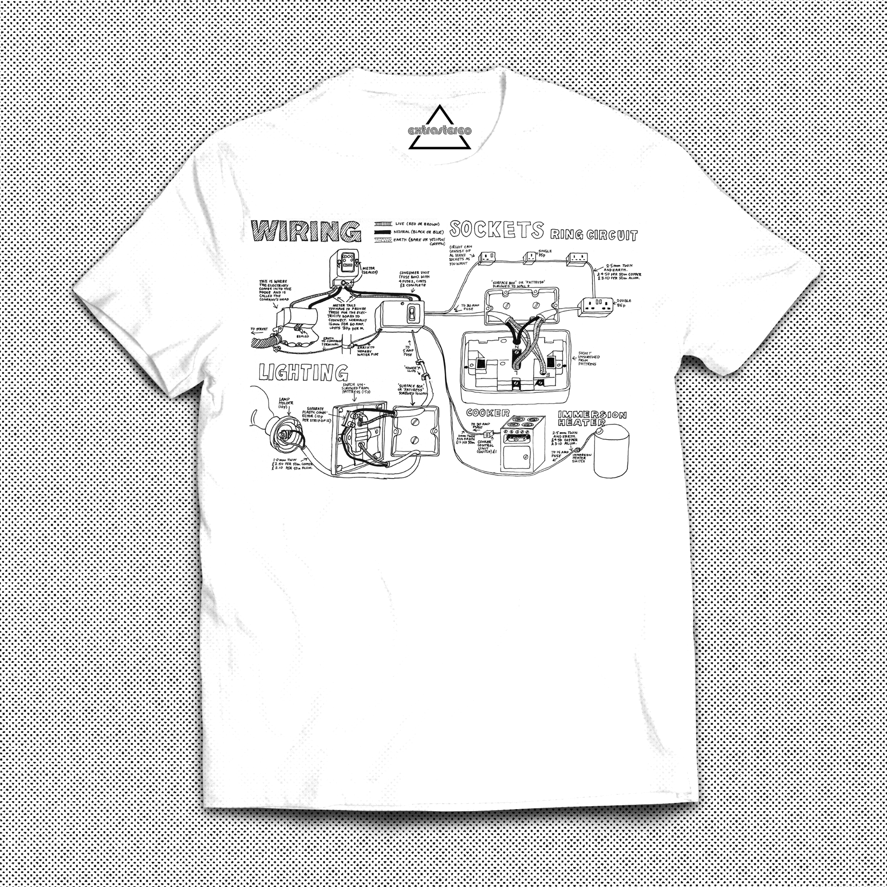 extrastereo - 'Ring Main' T-shirt